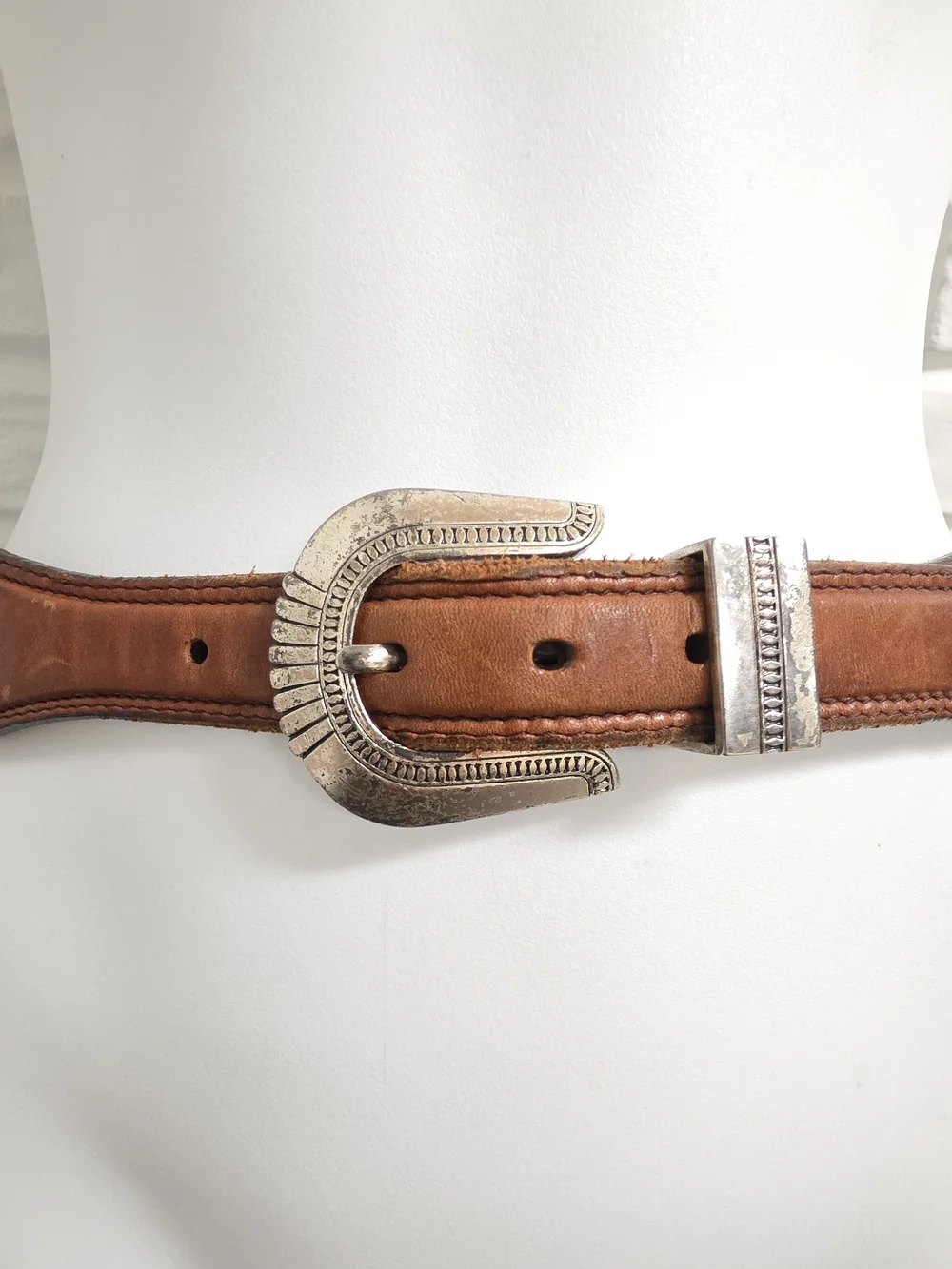 Vintage 1991 Leather Western Belt Size 30